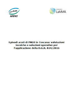 Episodi acuti di PM10 in Toscana