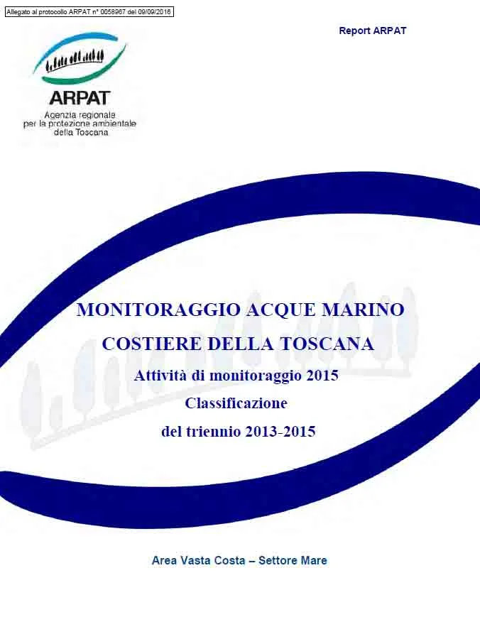 Monitoraggio acque marino costiere della Toscana – 2015