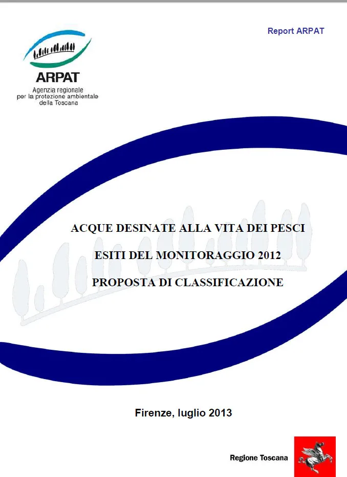 Acque destinate alla vita dei pesci – Esiti monitoraggio 2012