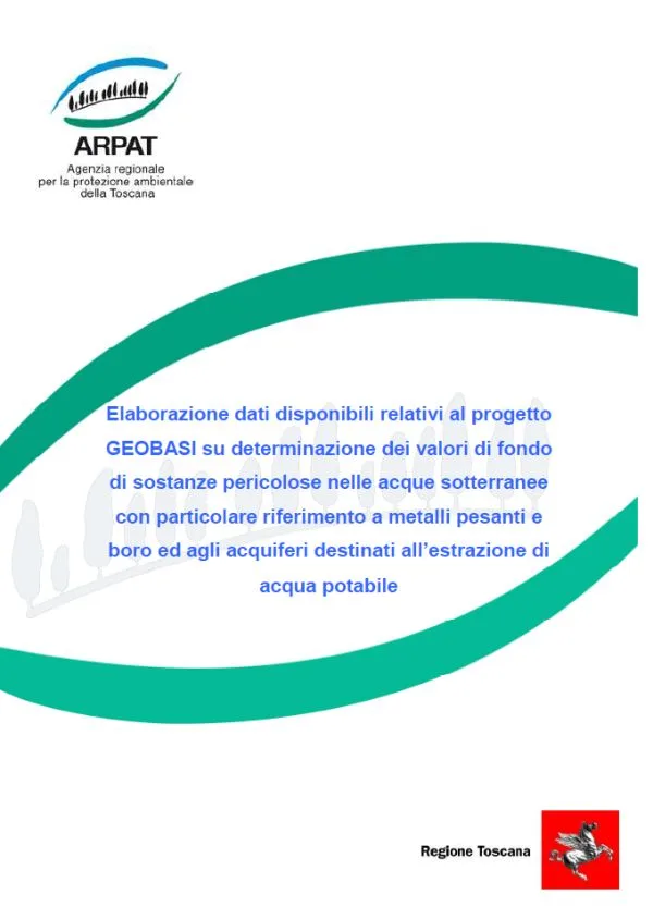 Elaborazione dati disponibili relativi al progetto GEOBASI
