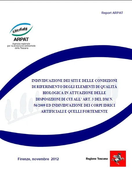 Individuazione dei siti e delle condizioni di riferimento degli elementi di qualità biologica