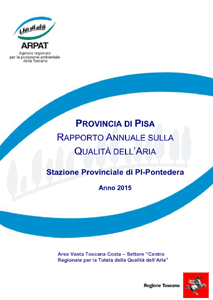 Rapporto annuale sulla qualità dell’aria della provincia di Pisa, stazione provinciale di Pontedera – 2016