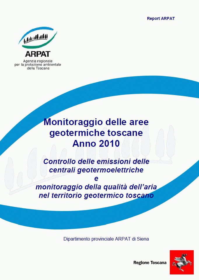 Monitoraggio delle aree geotermiche toscane Anno 2010