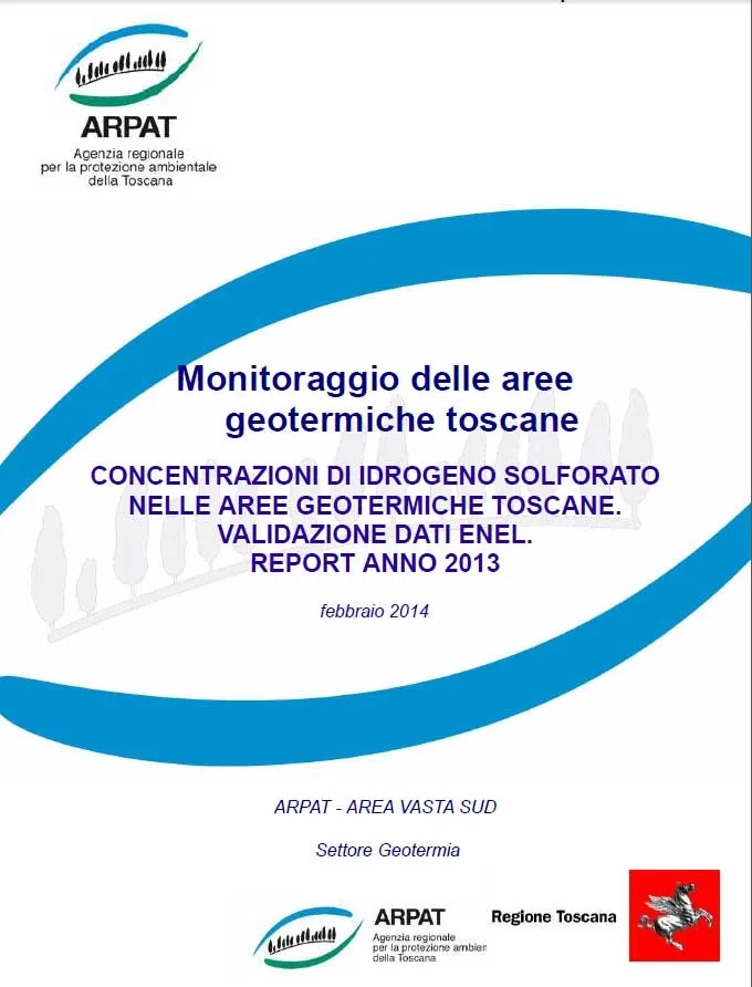 Concentrazione H2S nelle aree geotermiche: validazione dati ENEL 2013