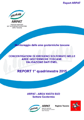 Concentrazione H2S nelle aree geotermiche: validazione dati ENEL primo quadrimestre 2015