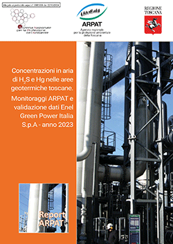 Concentrazioni in aria di idrogeno solforato e mercurio nelle aree geotermiche toscane – Anno 2023