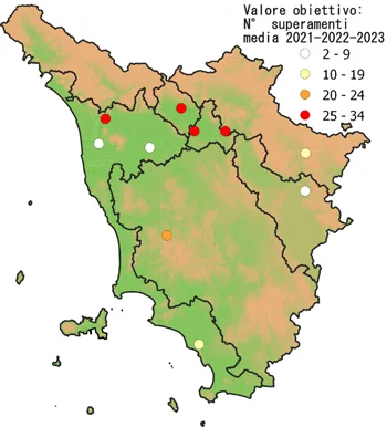 mappa del Valore Obiettivo per la protezione umana calcolato per il 2023