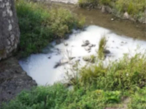 Macchia di colore lattiginoso nel Rio di Vorno
