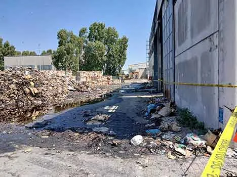 Incendio presso la Geofor a Pontedera (PI)