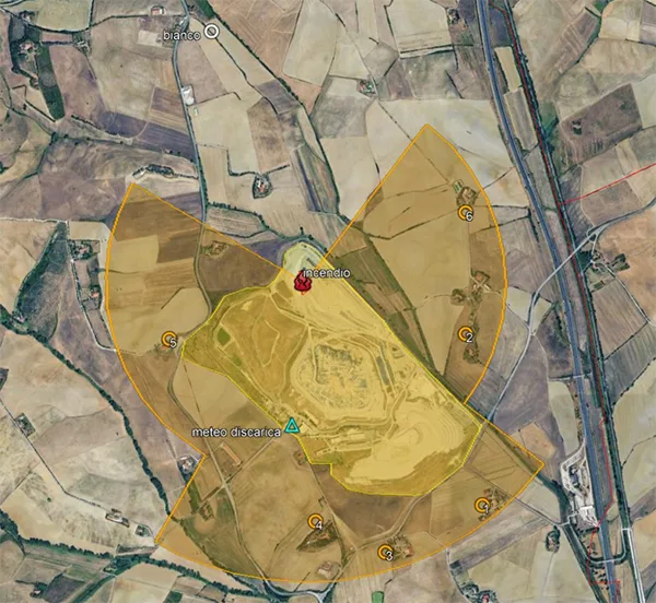 zone di impatto incendio Scapigliato